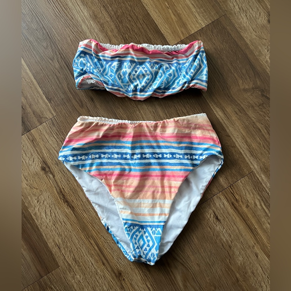 Kenny Flowers The Pamilla Bandeau (Medium) & High-Waisted Bottom (Large)